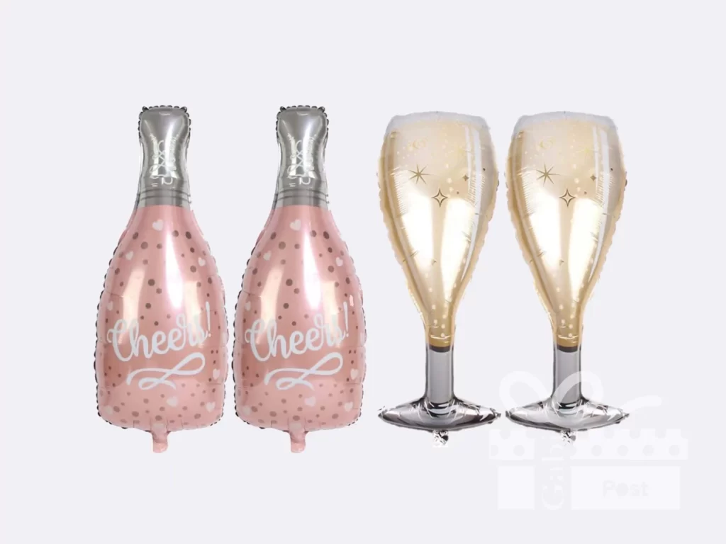 Balloon champagne bottle