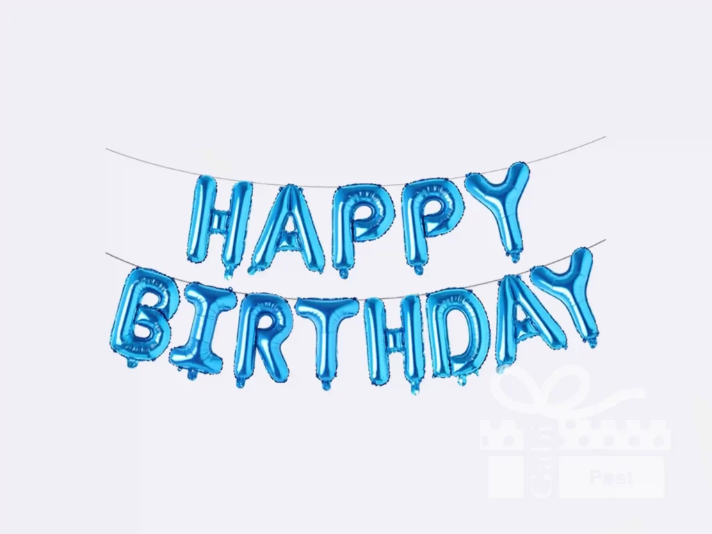Happy Birthday blue balloons
