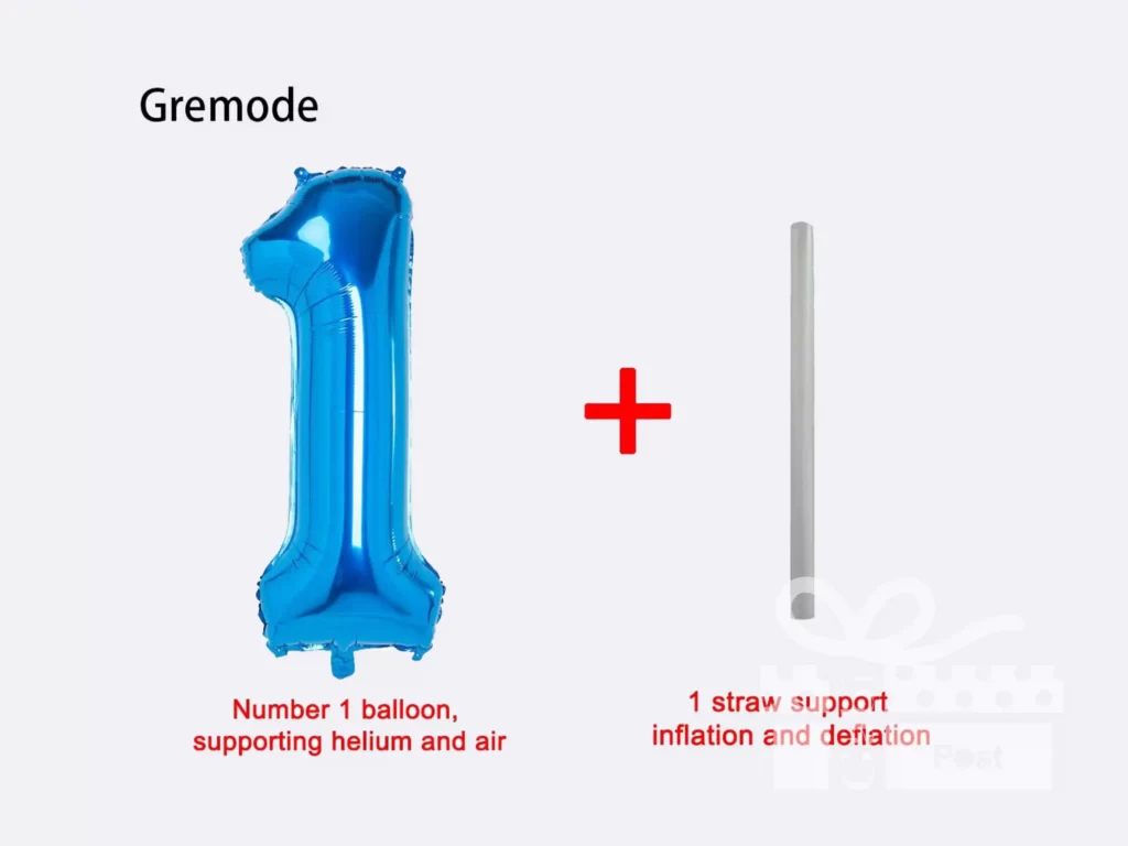 Blue number balloons