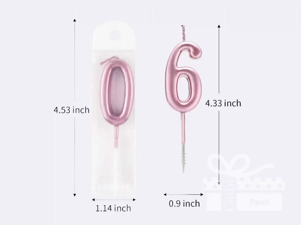 Cake candles size