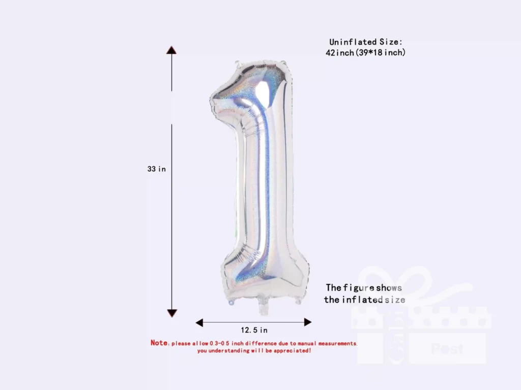 Foil balloons decoration size