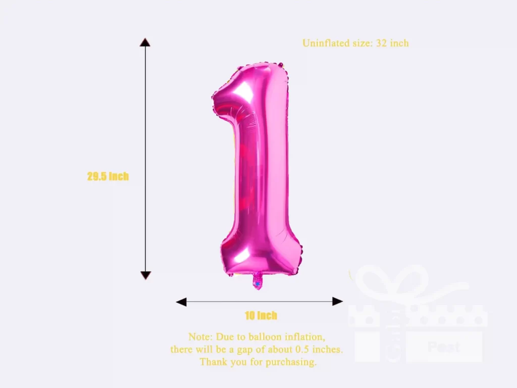 Pink number balloons